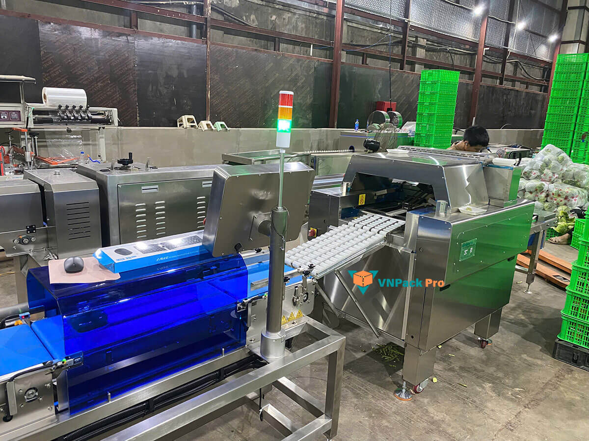 Máy bọc màng thực phẩm tự động lắp cho khách Hà Nội, loại máy bọc được cả sản phẩm có khay và không khay