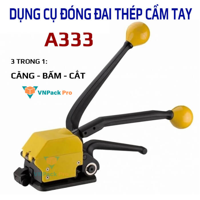 máy đóng đai thép 3 trong 1 a333