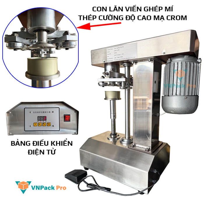 máy viền mí lon bán tự động tdfj-160 inox
