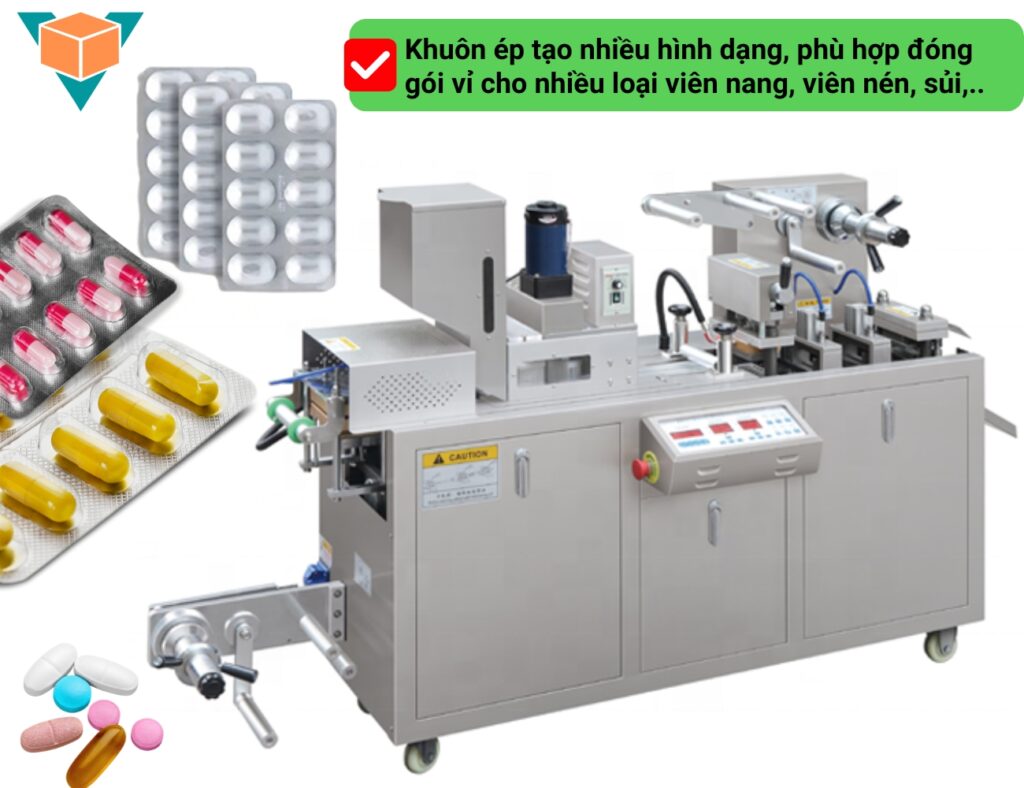 Máy ép vỉ thuốc DPP-80 tạo khuôn đa dạng hợp với nhiều viên thuốc
