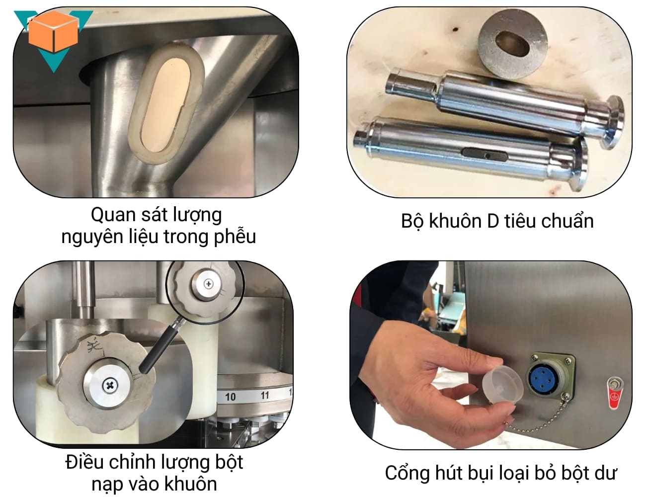 Các bộ phận cấu thành của máy dập viên nén ZPG-29