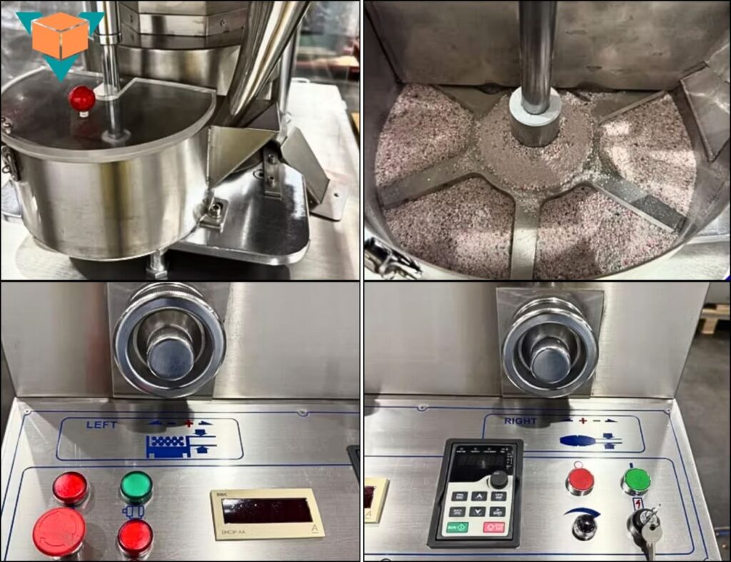Chức năng các bộ phận chính trên máy dập viên nén ZP-17D