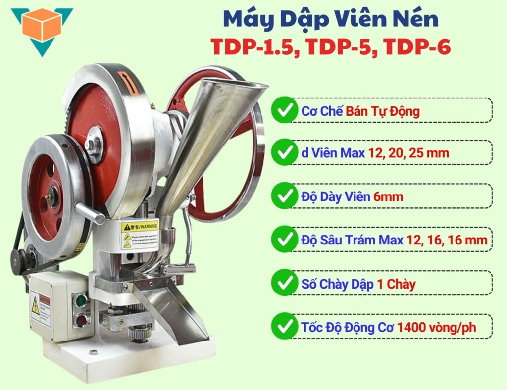 Đặc điểm máy dập viên nén 1 chày