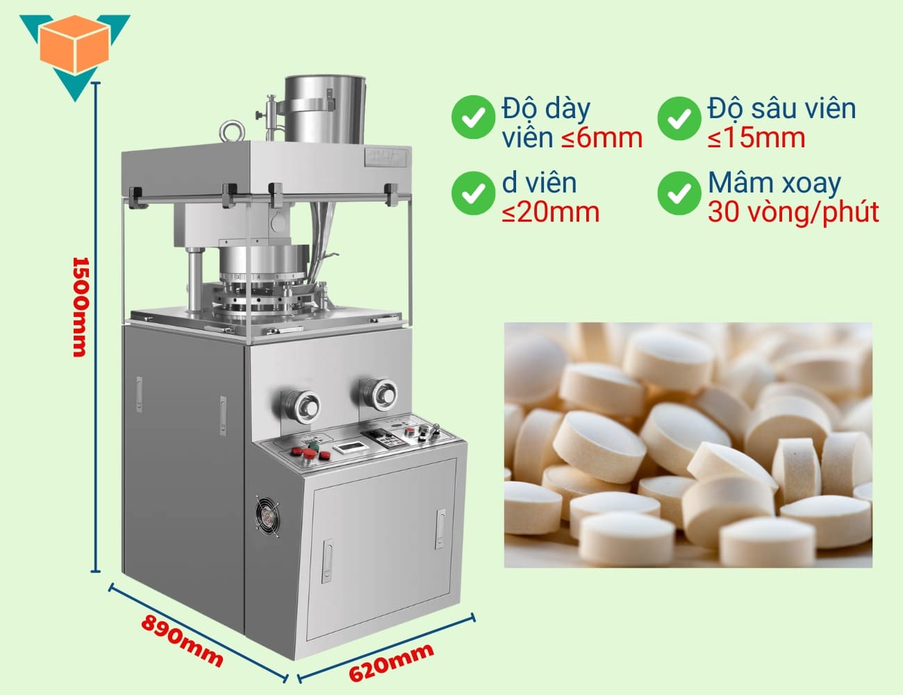 Những đặc điểm nổi bật của máy dập viên nén ZP-17D