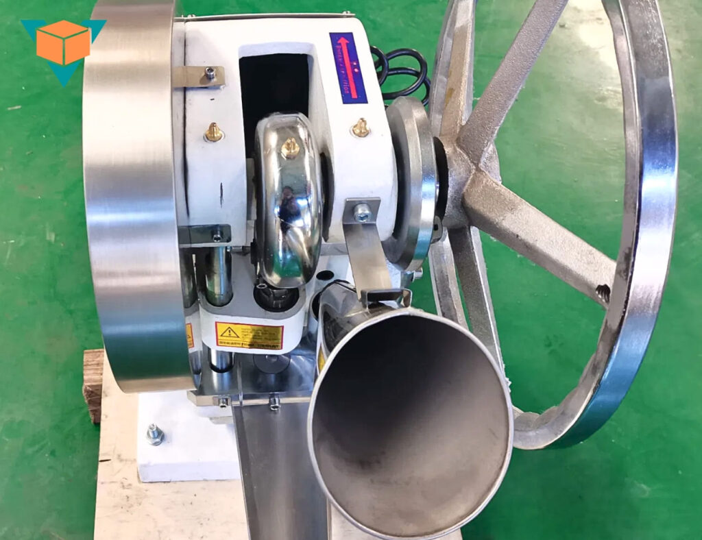 Mặt trước máy dập viên nén 1 chày bán tự động