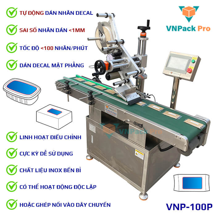 máy dán nhãn mặt phẳng tự động vnp-100p
