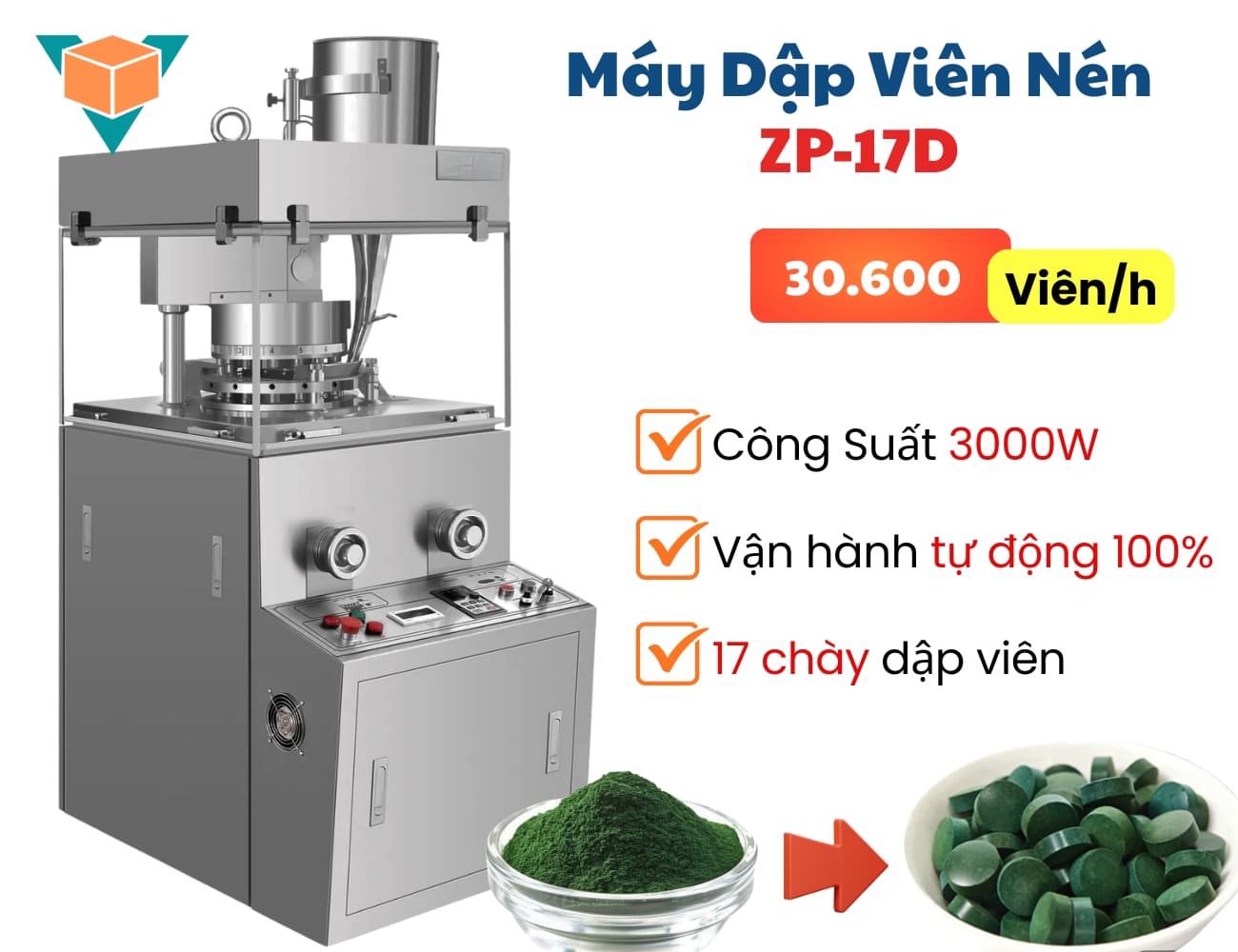 Máy dập viên nén tự động ZP-17D