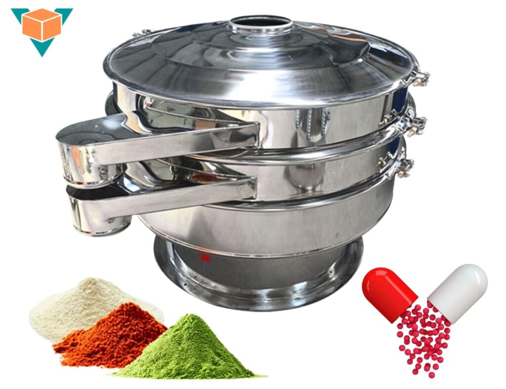 Máy sàng rung tròn nhiều tầng bóc tách, phân loại các loại bột vón cục lẫn tạp chất