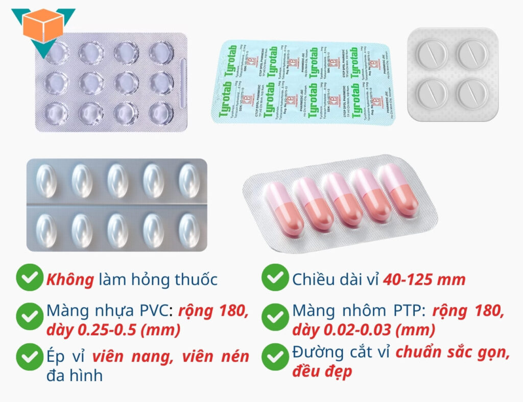 Ưu điểm thành phẩm khi sử dụng máy DPP-180Pro ép vỉ thuốc
