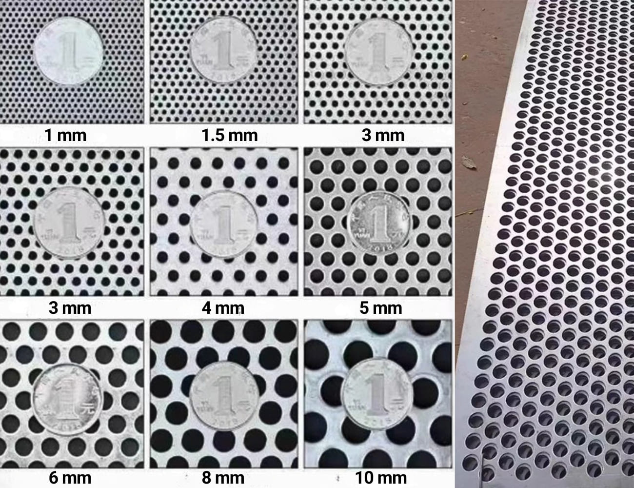 Kích thước lỗ lưới của máy sàng rung chữ nhật