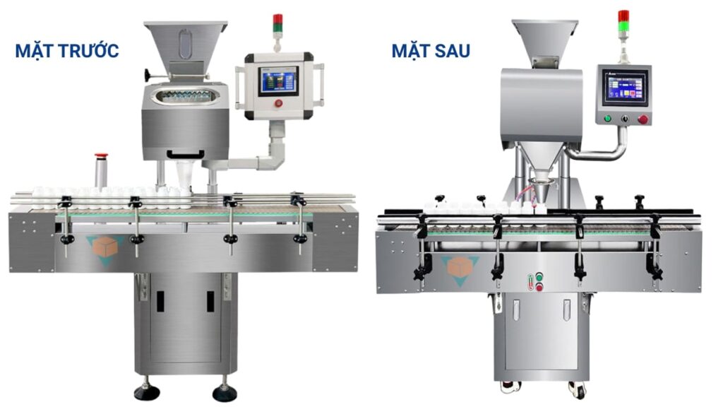 Mặt trước và mặt sau của máy đếm viên RQ-DSL8