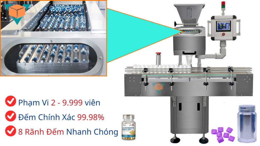 Máy đếm viên RQ-DSL8 đếm chính xác phạm vi đếm từ 2-9999 viên mỗi lần đếm