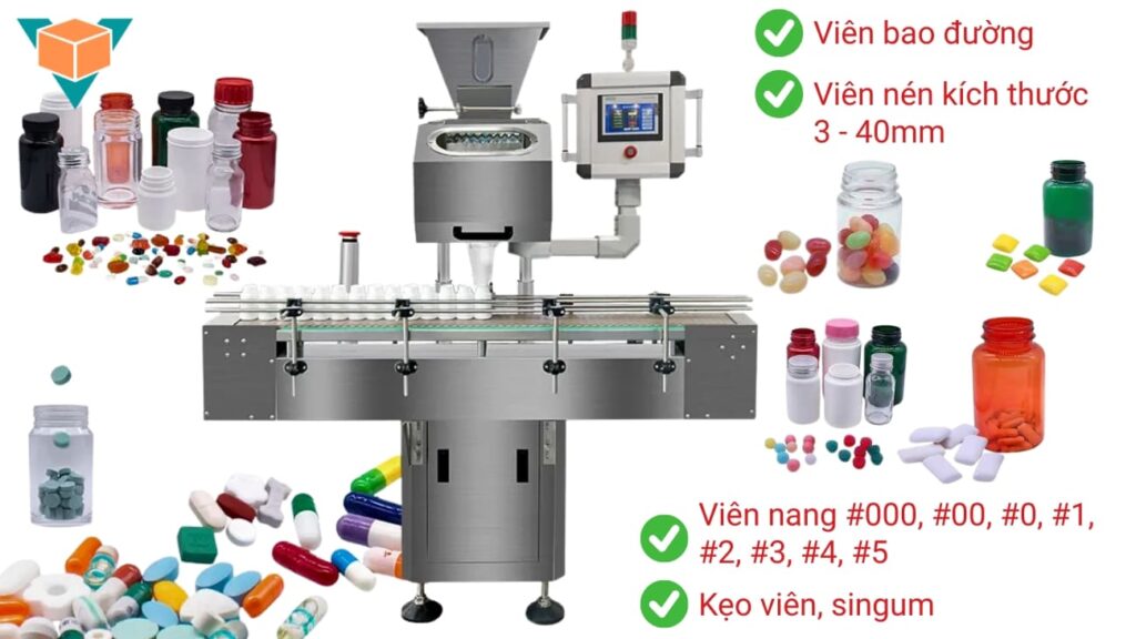 Máy đếm viên RQ-DSL8 đếm viên nang, viên nén kẹo singum