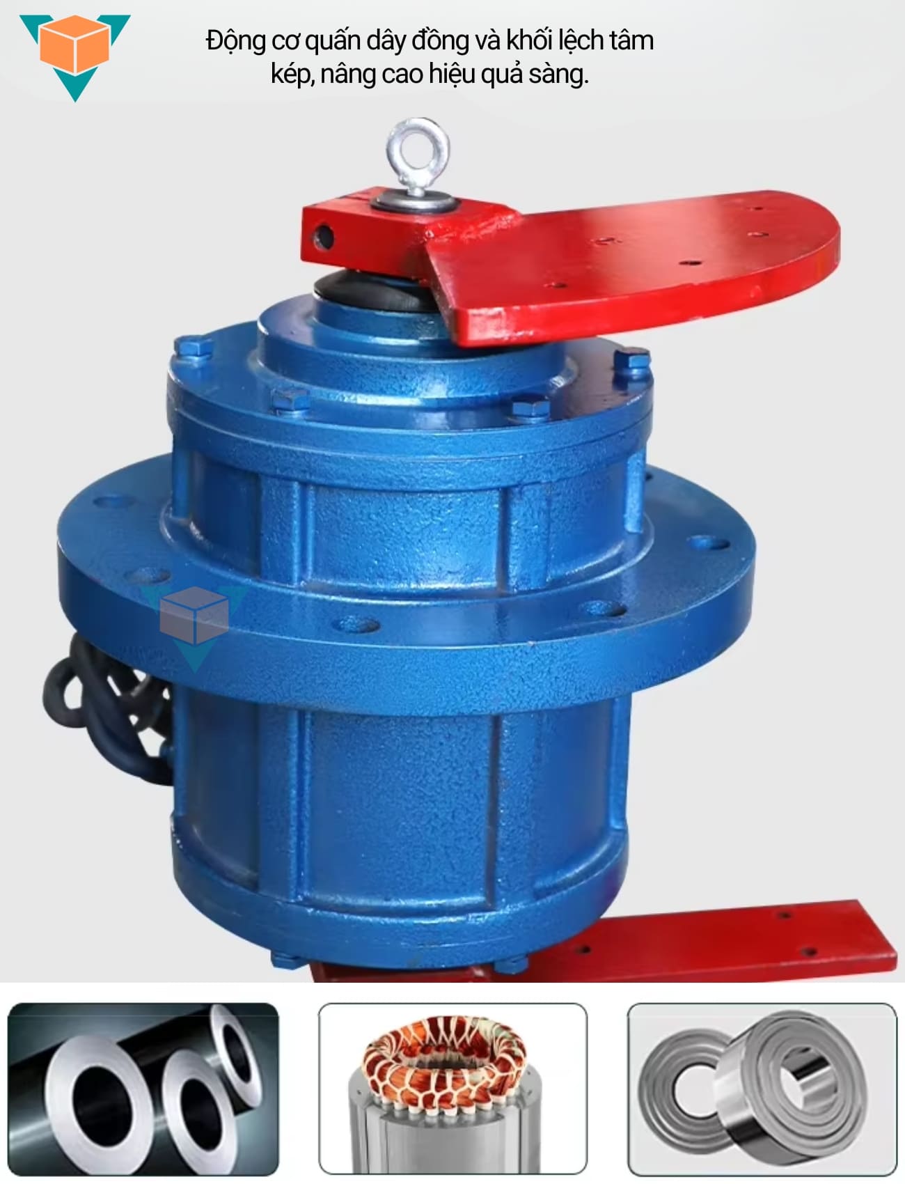 Máy rung sàng trang bị động cơ quấn đồng, vận hành mạnh mẽ