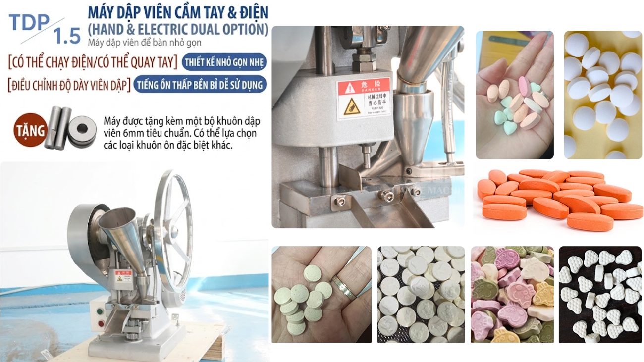 Máy dập viên 1 chày thủ công