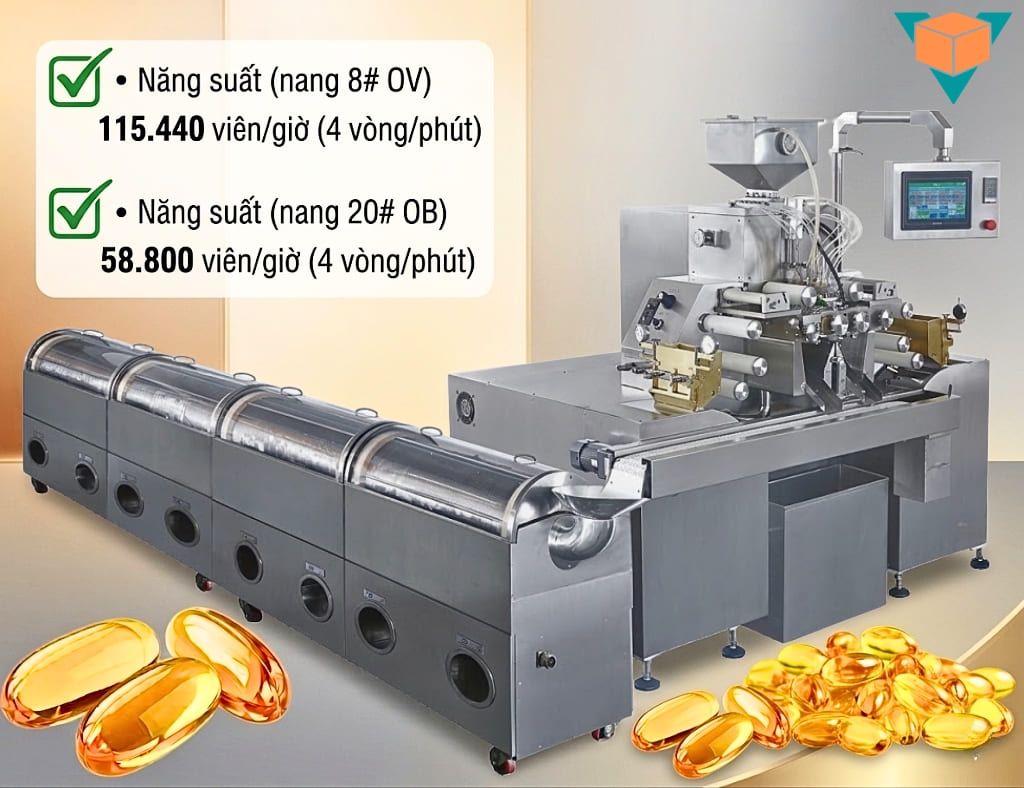 Máy làm viên nang mềm VNP-150 năng suất cao