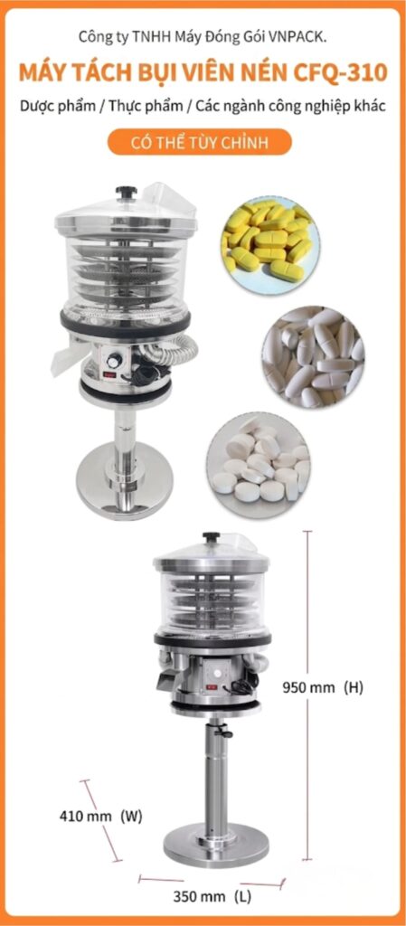Máy lau bụi viên nén CFQ-310 chính hãng cung cấp bởi VNPACKPRO