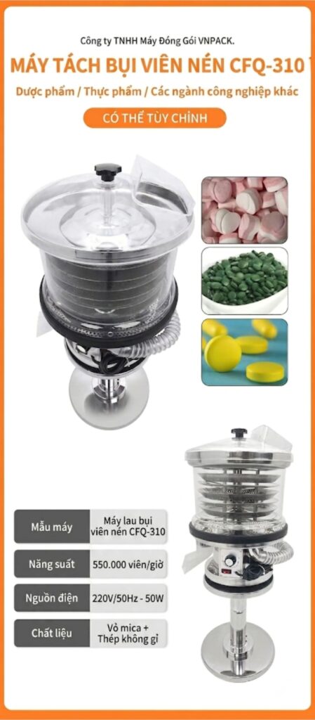 Máy lau bụi viên nén CFQ-310 chính hãng cung cấp bởi VNPACKPRO