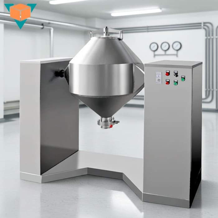 Máy trộn bột nón kép bảo hành 12 tháng
